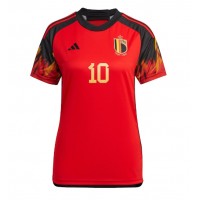Billiga Belgien Eden Hazard #10 Hemma fotbollskläder Dam VM 2022 Kortärmad
